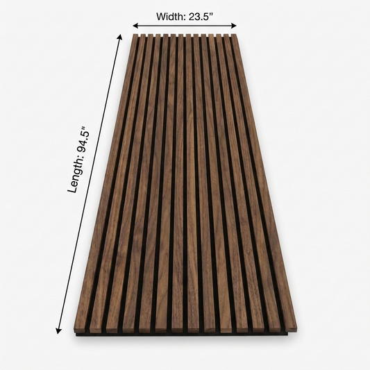 Wenge Acoustic Slat Wall Panel 94.5 x 23.5 Inches – Covers 15.5 Sq Ft