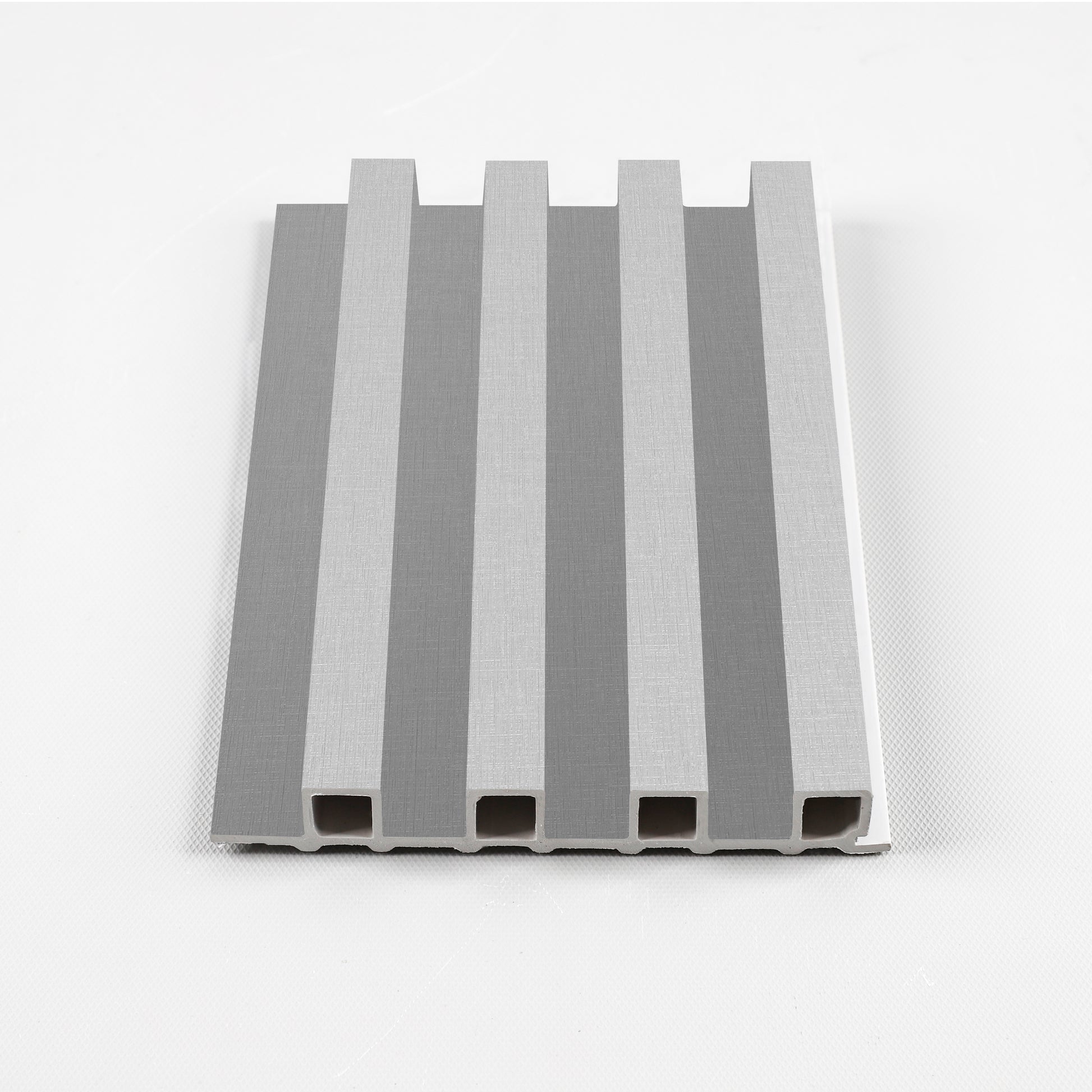 White linen WPC Fluted 3D Wall Panels. NewGen Depot