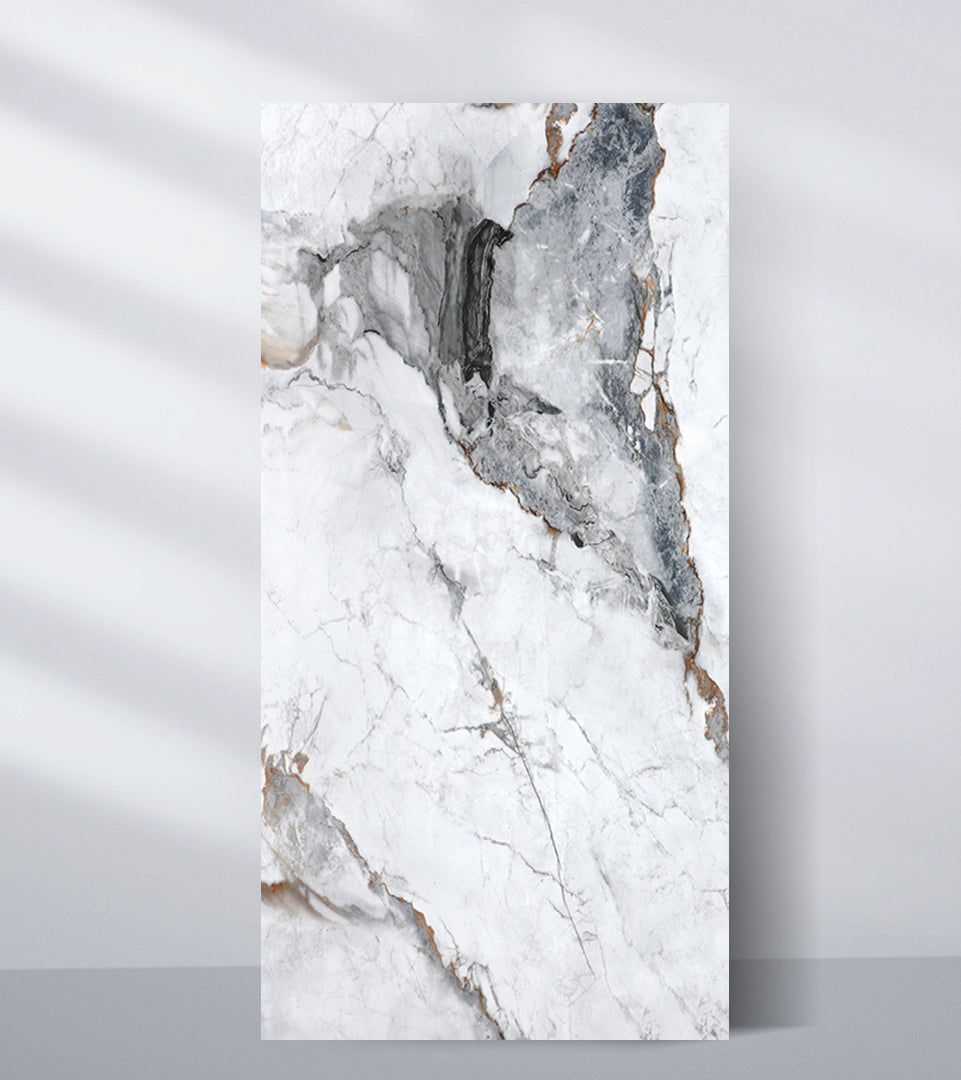 PVC Marble Sheet NewGen Depot Blue-Brown Veined Marble