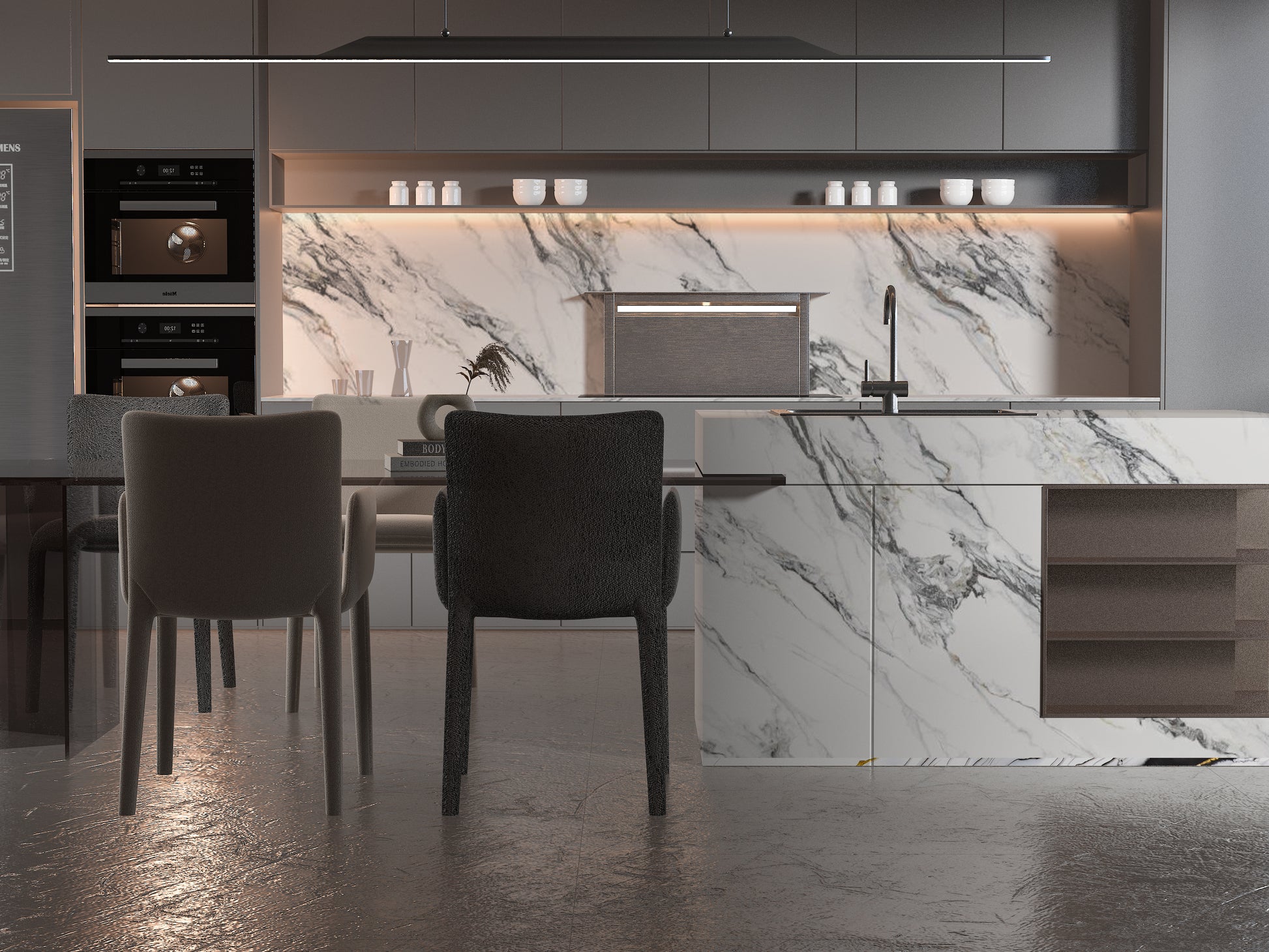 PVC 3D Marble Sheet Regal Harmony Marble. NewGen Depot. Kitchen Design From PVC Marble Sheets