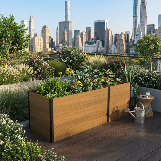 Aluminum corner detail modular raised garden bed