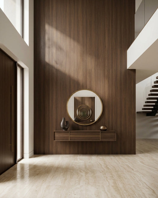 Walnut Wood Veneer Panel – 4x9 ft, Fireproof, Waterproof & Scratch-Resistant