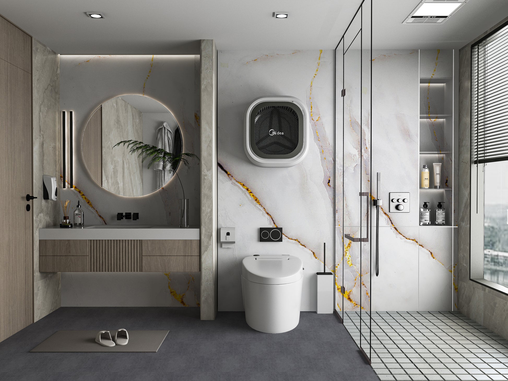 PVC 3D Marble Sheet Empress Gold Polished. NewGen Depot. Bathroom Design From PVC Marble Sheets