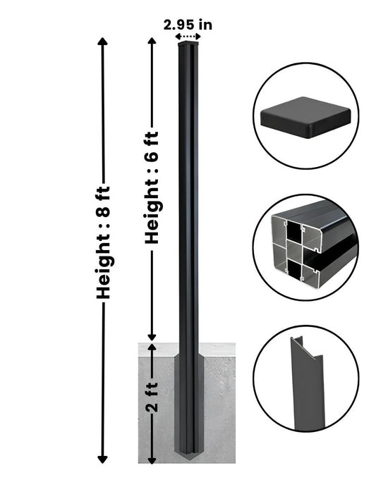 8 Ft In-Ground Fence Post