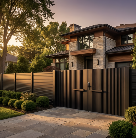 Aluminum Alloy luxury Double gate with Fence