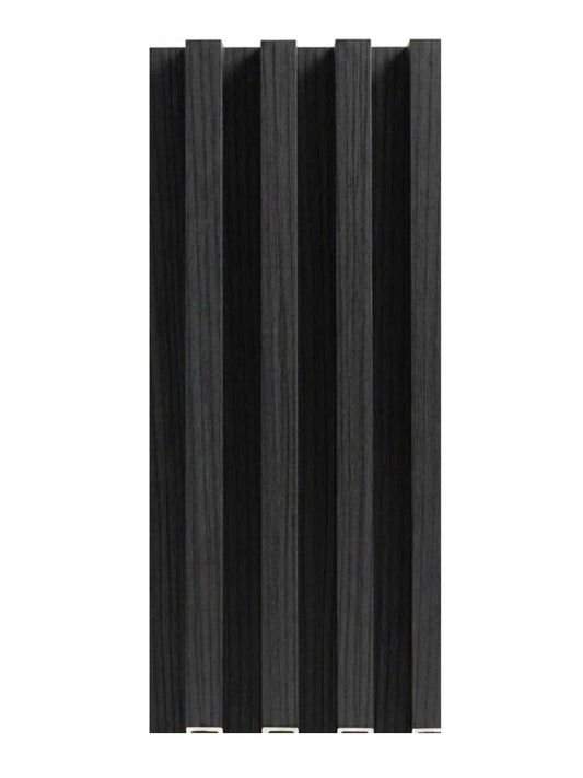 Black Timber WPC Fluted 3D Wall Panels | 42.9 sq. ft./Box