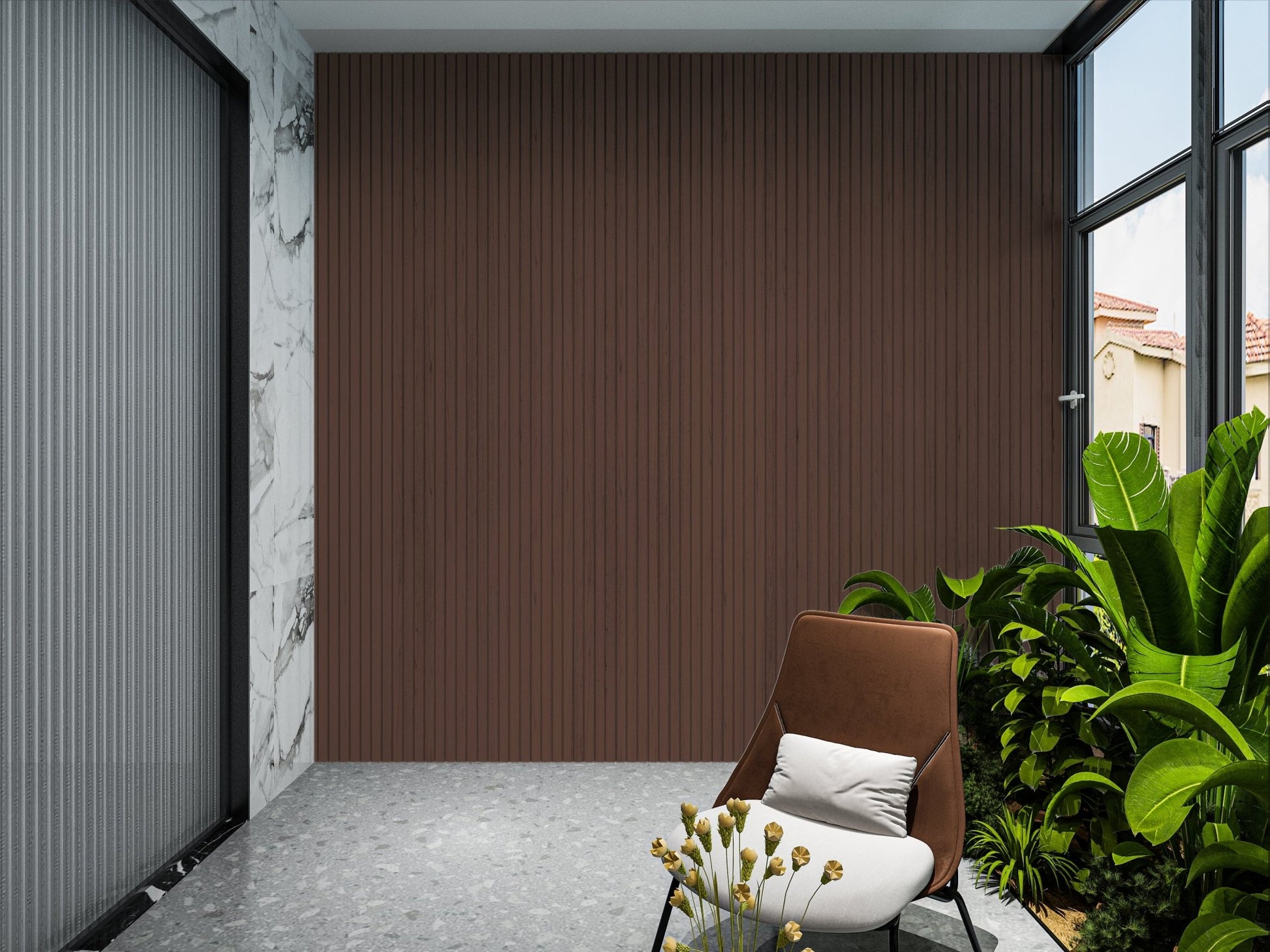 Brown Composite Exterior Cladding Wall
