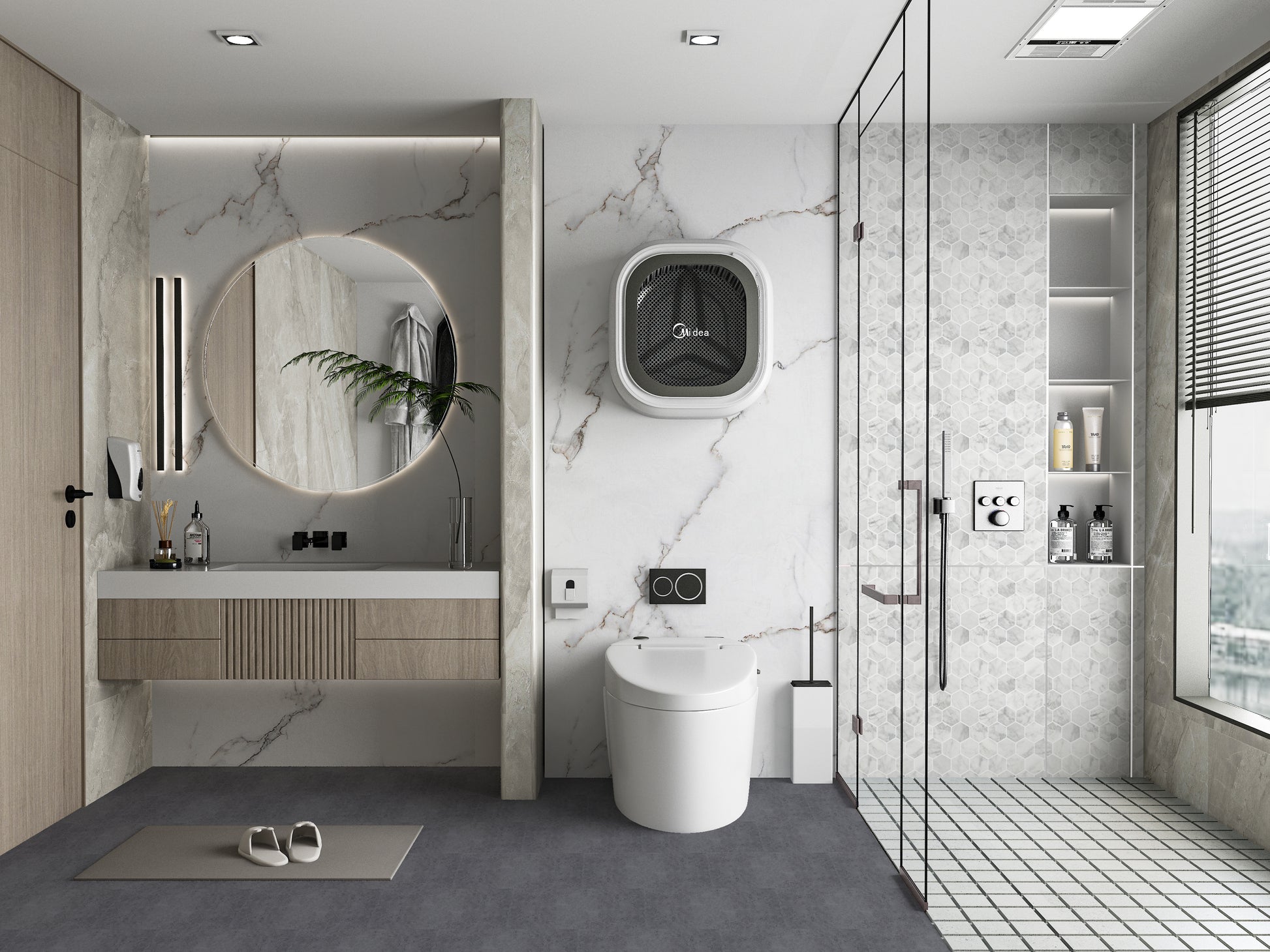 Polished Marble Mosaic Tiles