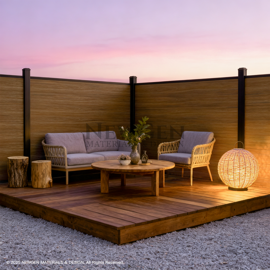 Walnut composite fence co-extrusion panels wholesale price