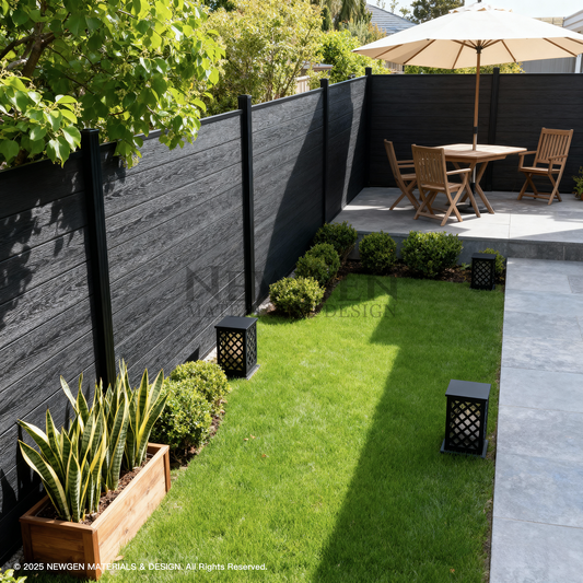 Wholesale black co-extruded composite fence boards discounted