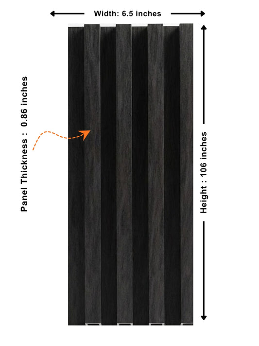 Dark Smoky Oak WPC Fluted 3D Wall Panels | 42.9 sq. ft./Box