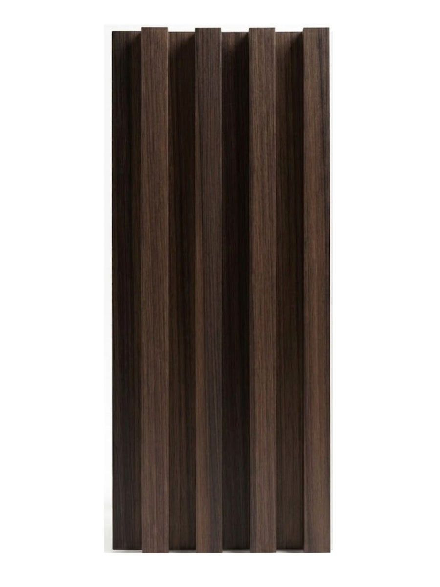 Dark Walnut Oak WPC Fluted 3D Wall Panels | 42.9 sq. ft./Box