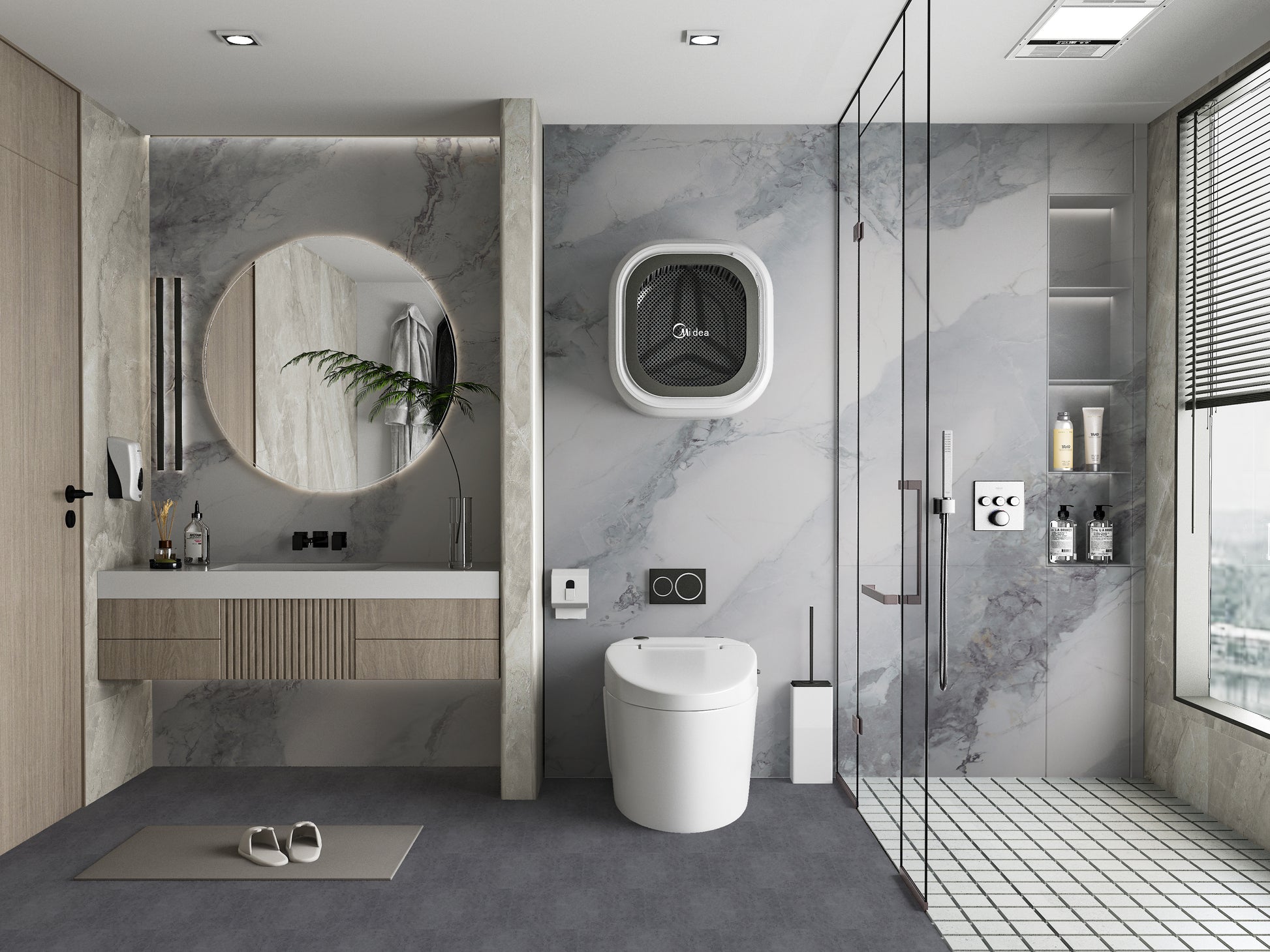 3D Frosted Sky Marble UV Protected PVC Wall Panel