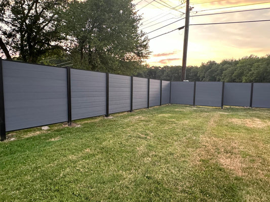 Premium composite fence panels for modern backyard privacy