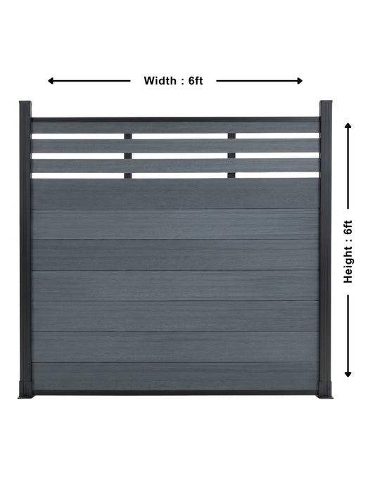 Top Lattice Privacy Composite Fence Wholesale Price - Light Gray