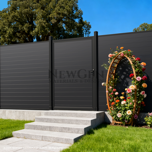 Luxury Black Aluminum Fence Gate