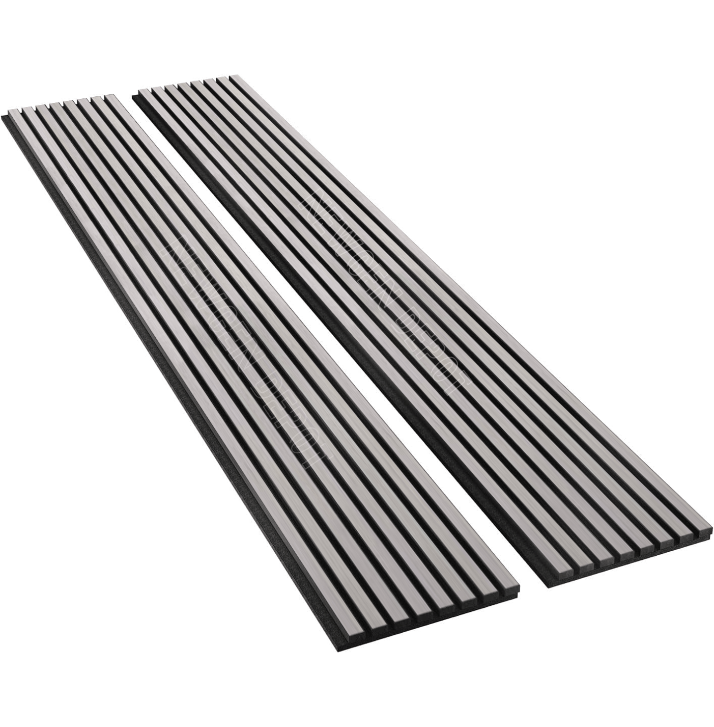 Luxury Gray Oak Acoustic Slat Wall Panels. NewGen Depot