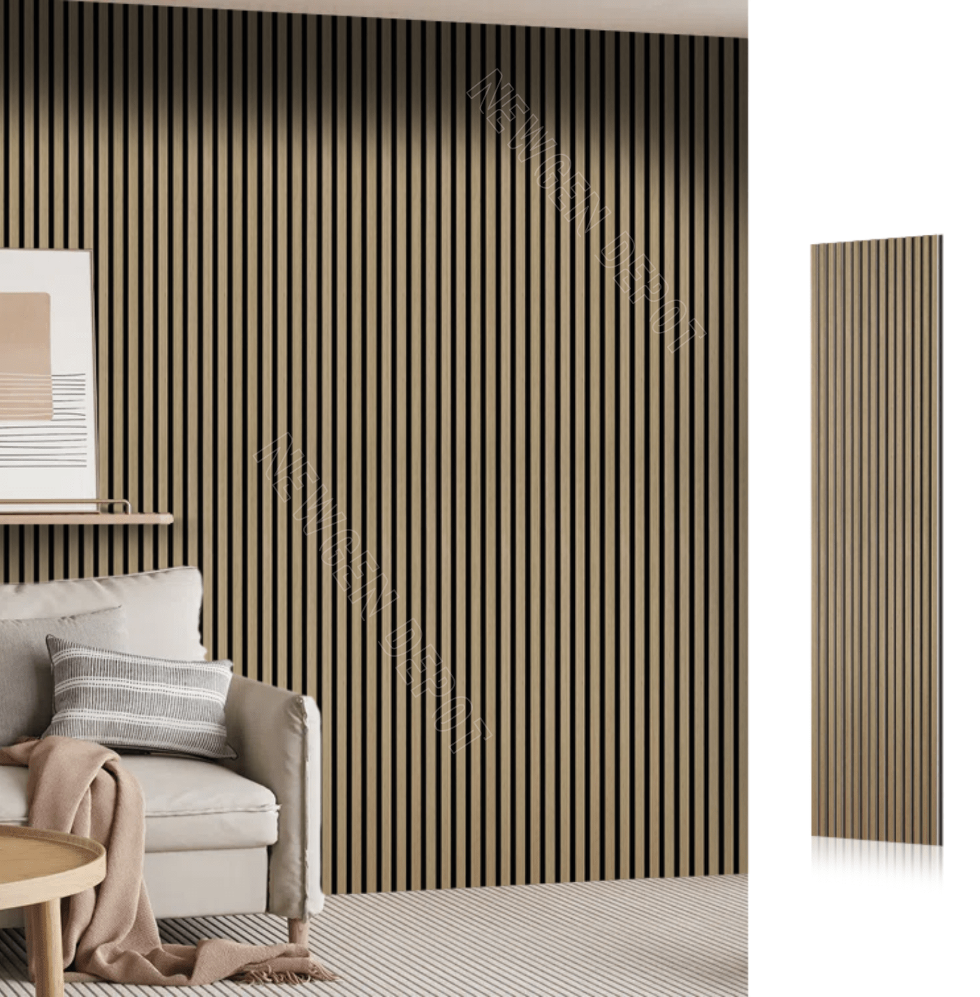 Luxury Oak Acoustic Slat Wall Panels. NewGen Depot . Wall
