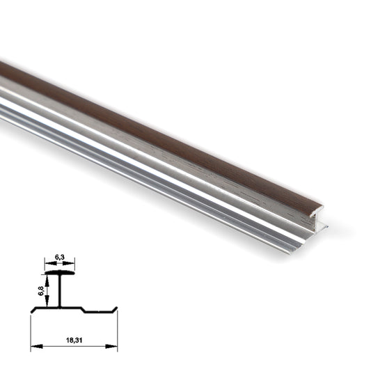 6.3mm Aluminum H-Joint Connection Trim for Wood Veneer Wall Panels – Matching Color