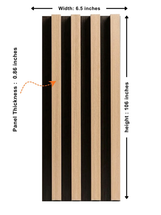 Black WPC fluted wall panels with 3D texture for contemporary spaces