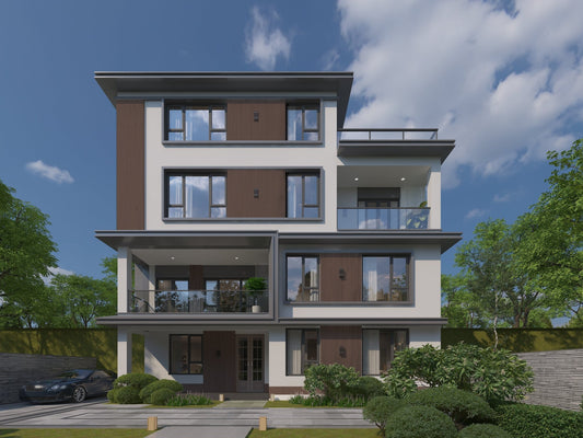 Brown Composite Exterior Cladding Wall