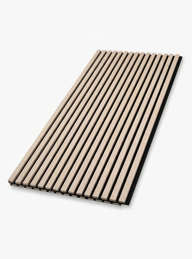 Natural Oak Acoustic Wood Slat Panels | 3-Sided Veneer – NewGen Depot