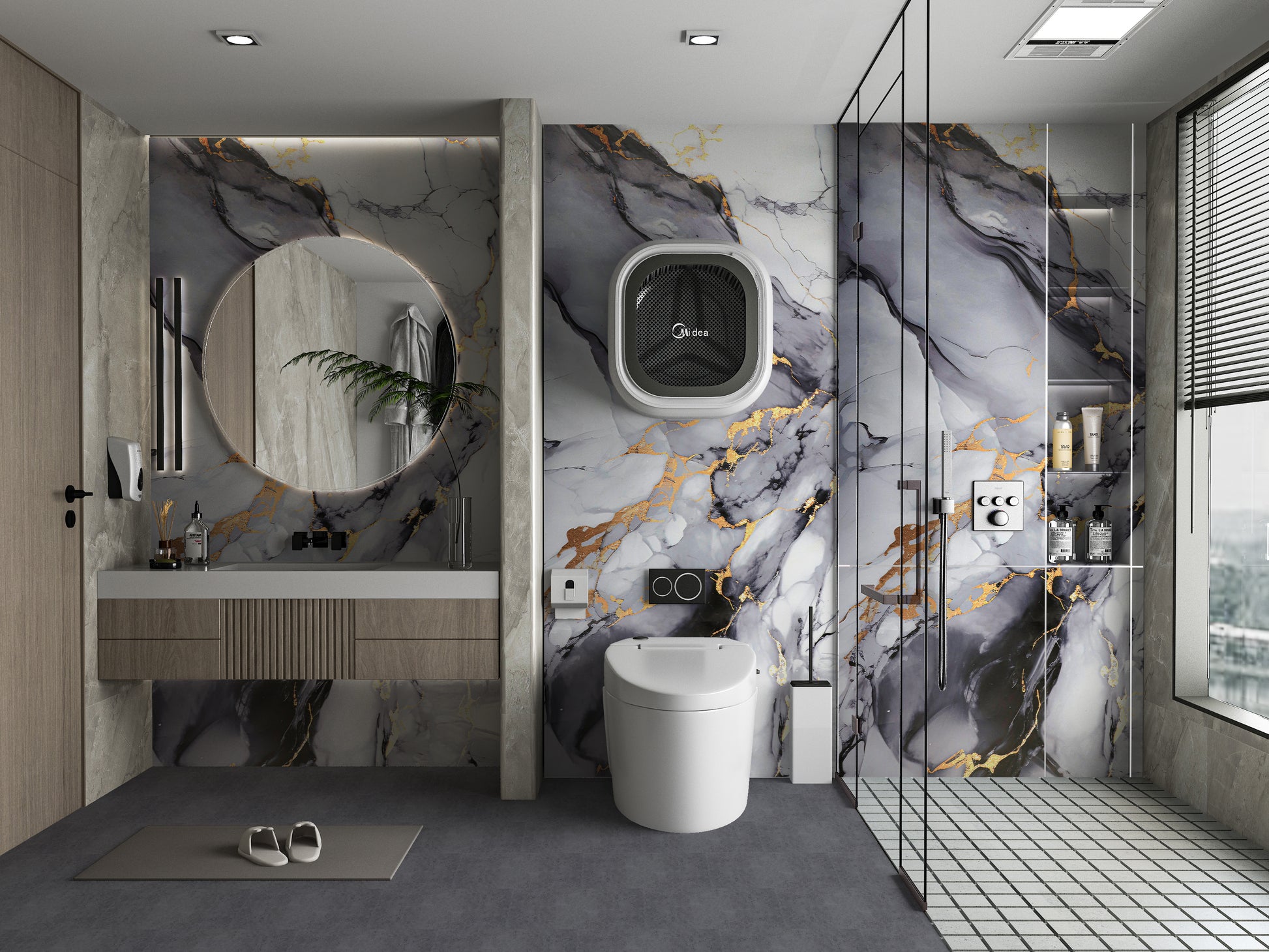 PVC Marble Sheet NewGen Depot Blue Mist Marble