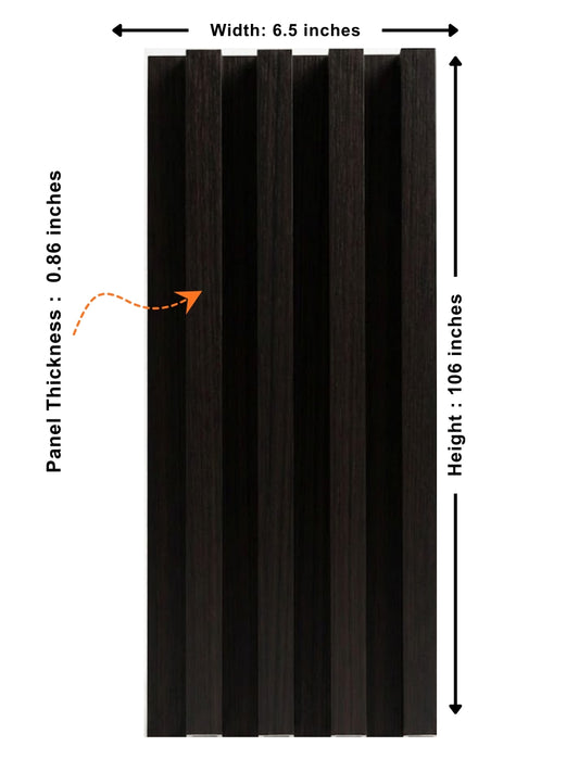 Walnut Ink Metallic WPC Fluted 3D Wall Panels | 42.9 sq. ft./Box