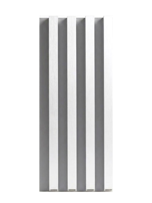 White Brushed WPC Fluted 3D Wall Panels for Modern Interior Design