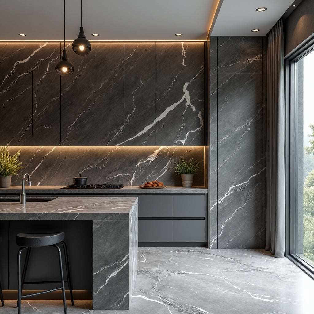 Dark Gray Marble PVC Panel
UV Protected PVC Wall Panel
Fireproof Waterproof Wall Panel
4x8 ft Marble Wall Panel
Modern Gray PVC Wall Cladding