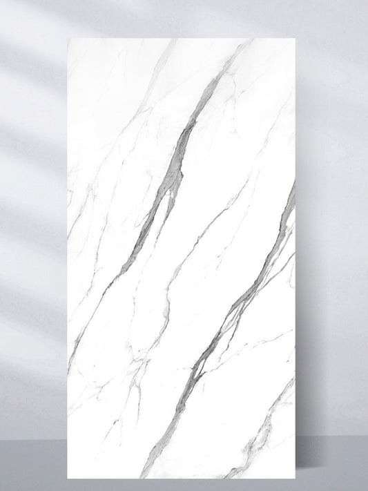 White Matte Marble UV Protected PVC Wall Panel 4x8 ft front view