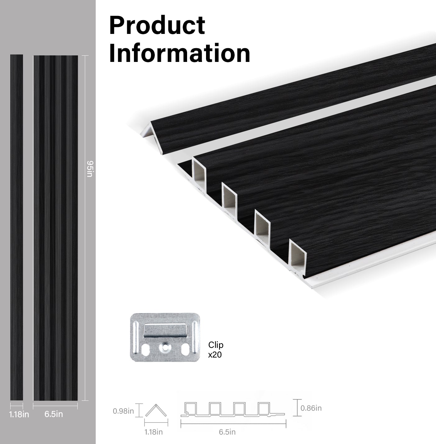 Ashen Oak WPC Fluted 3D Wall Panels Specifications. NewGen Depot