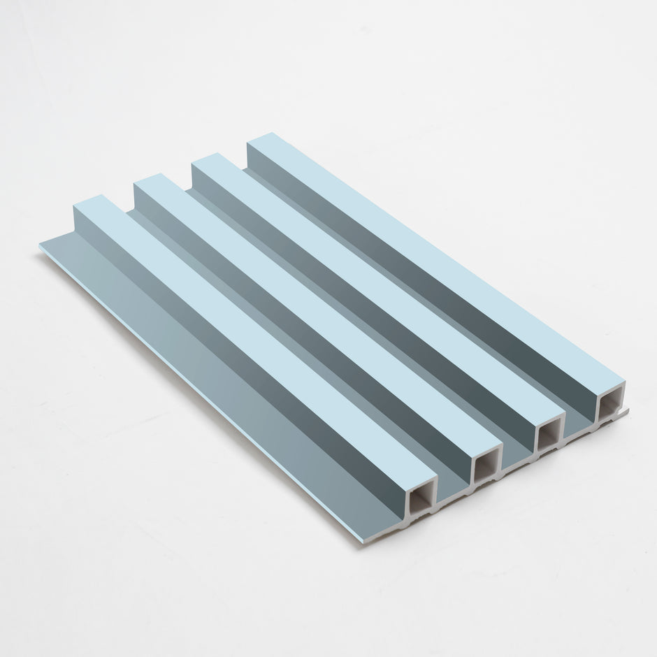 Blue WPC Fluted 3D Wall Panels | 42.9 sq. ft./Box – NewGen Depot