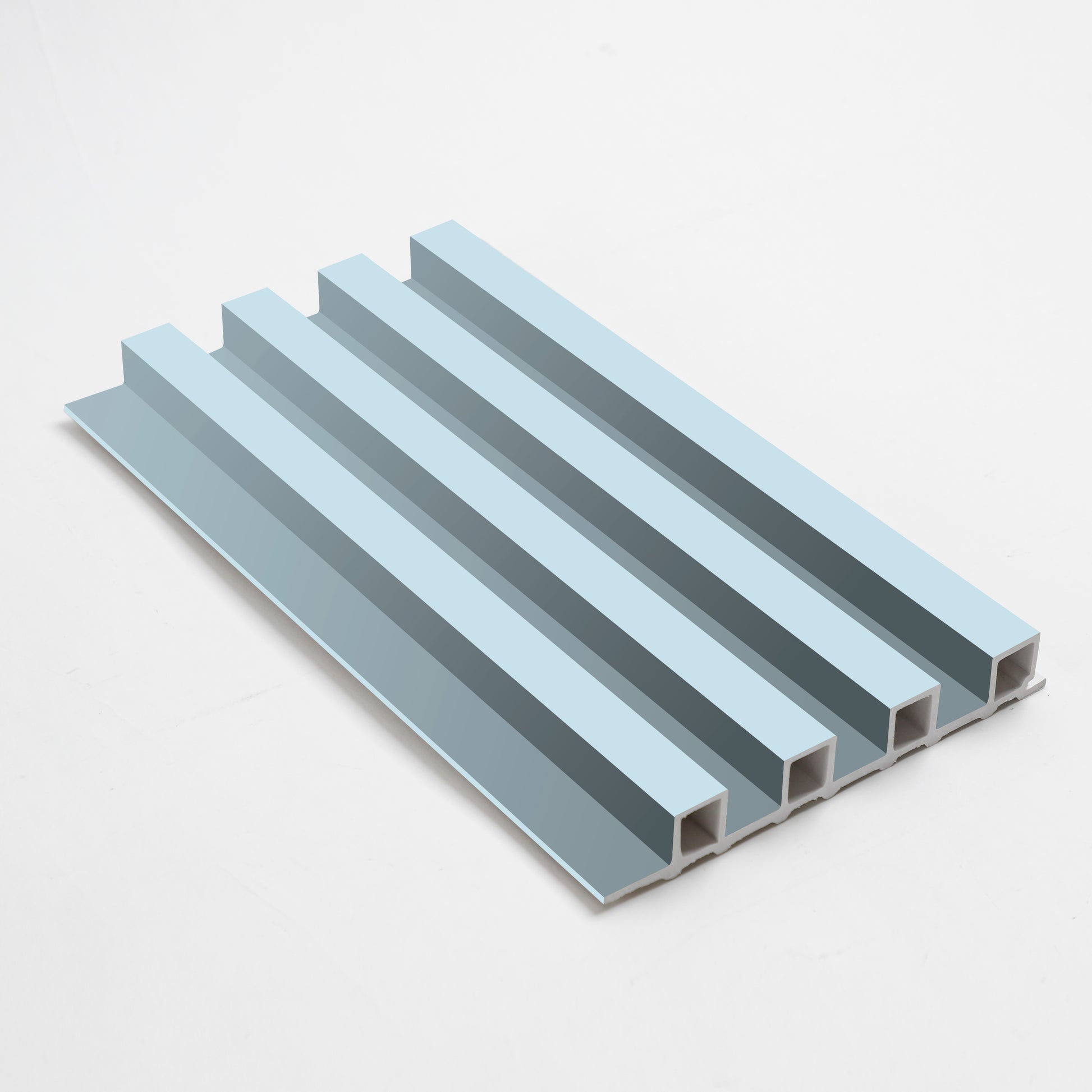 10-Pack Blue WPC Fluted 3D Wall Panels