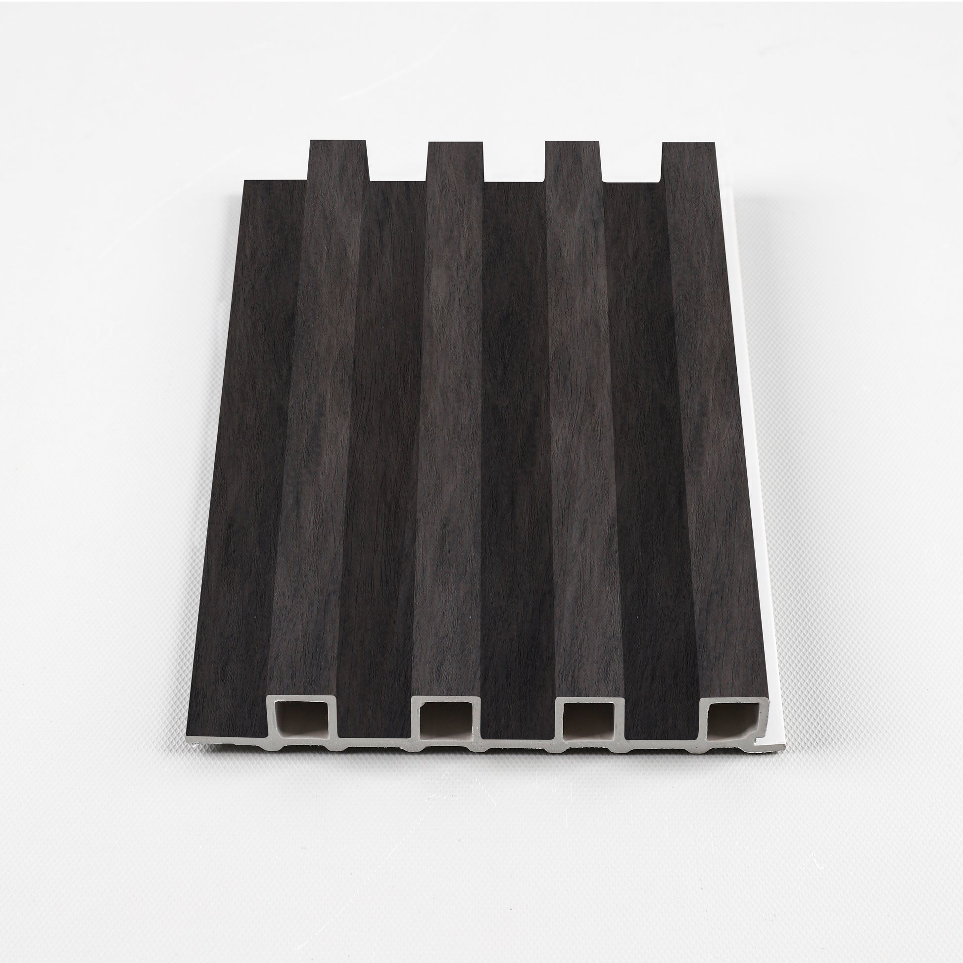 Dark Smoky Oak WPC Fluted 3D Wall Panels. NewGen Depot