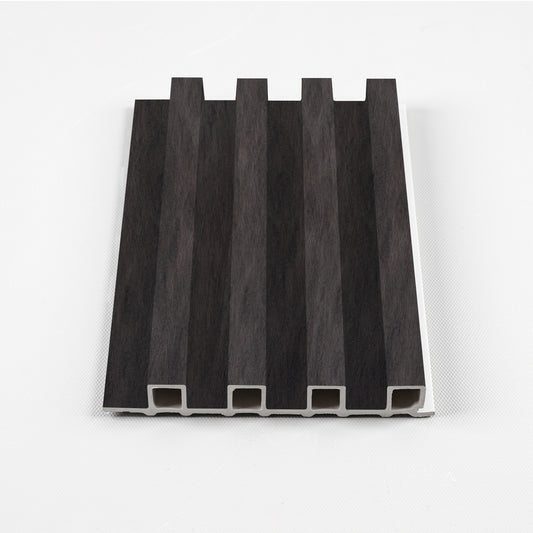 Dark Smoky Oak WPC Fluted 3D Wall Panels. NewGen Depot
