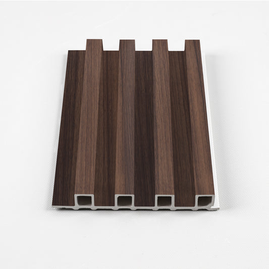 Dark Walnut WPC Fluted 3D Wall Panels. NewGen Depot