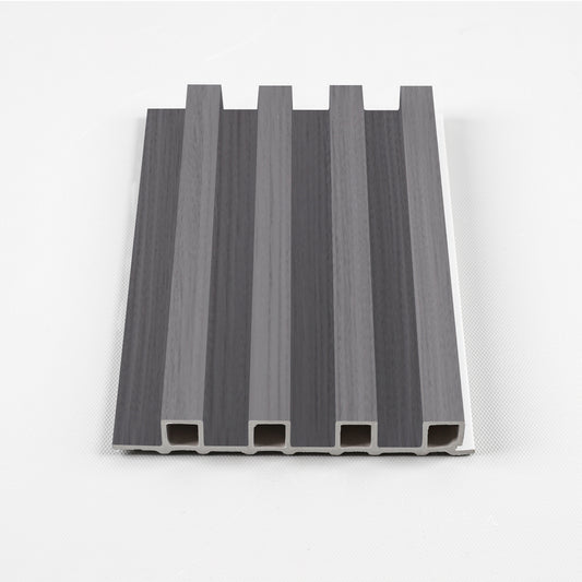 Oak Gray WPC Fluted 3D Wall Panels. NewGen Depot