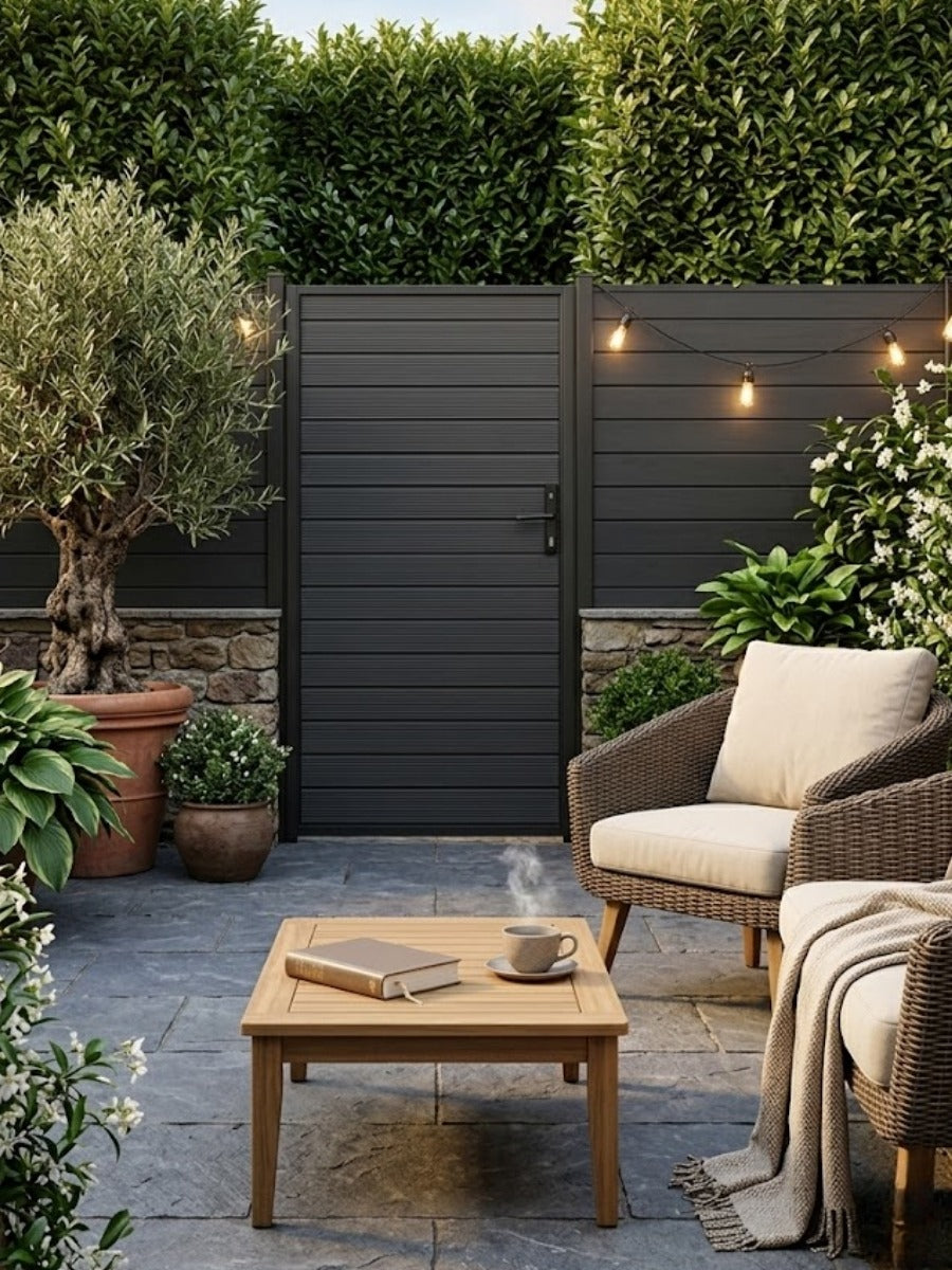 Aluminum Premium Fence Gate 4x6 – Heavy Duty, Full Privacy