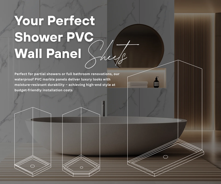 Calacatta White Marble PVC Wall Panel 8x4 - Fireproof, Waterproof ...