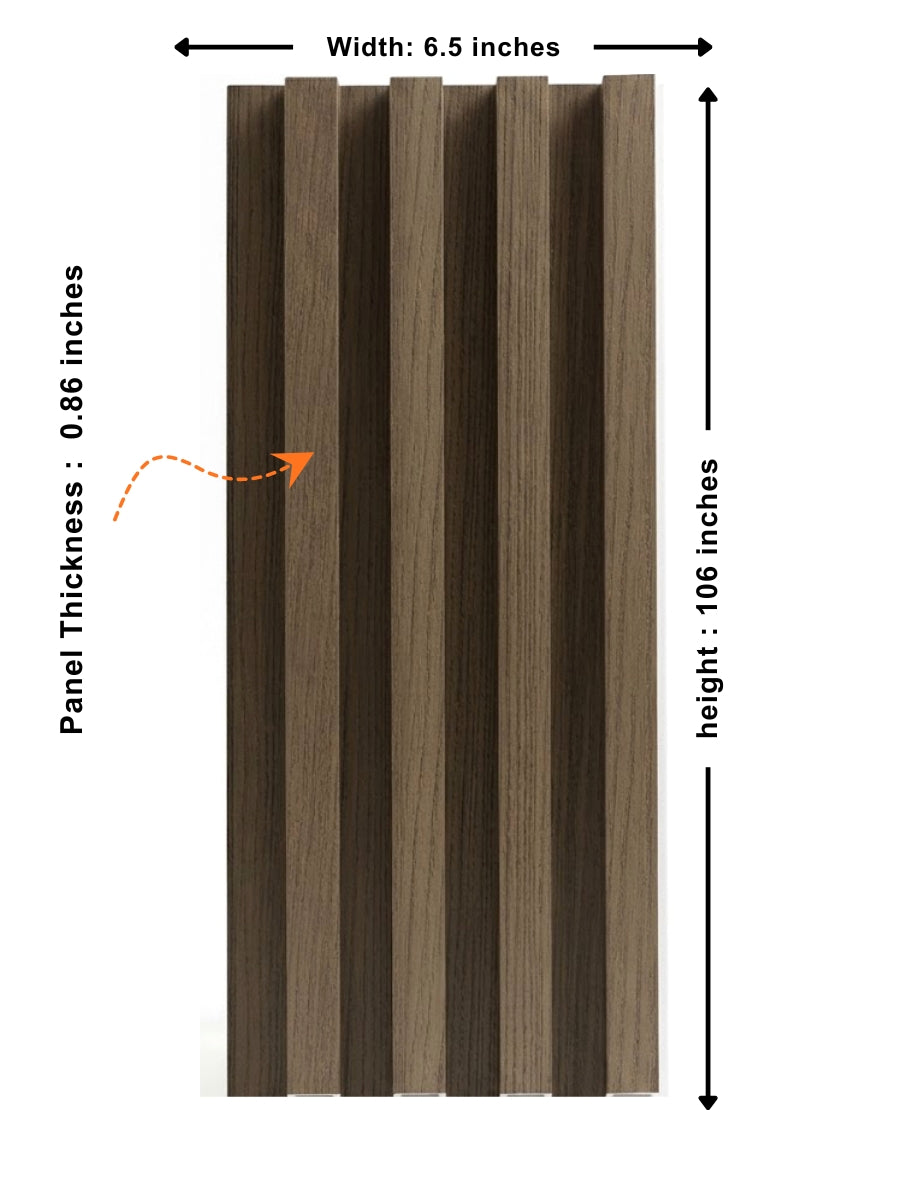 Royal oak wood finish WPC wall panels fluted decorative wall cladding