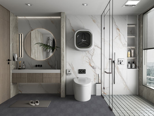 PVC 3D Marble Sheet Whitewave Azure. NewGen Depot. Bathroom Design From PVC Marble Sheets