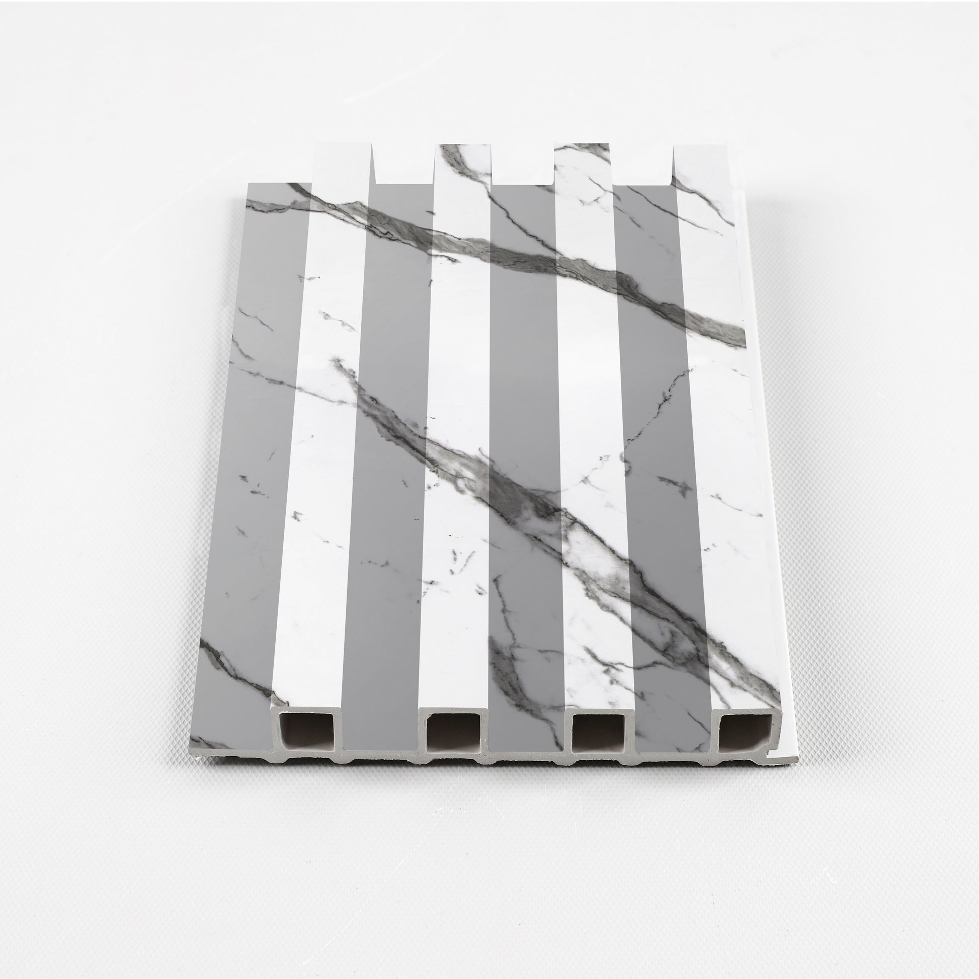 Gray Vain WPC Fluted 3D Wall Panels. NewGen Depot