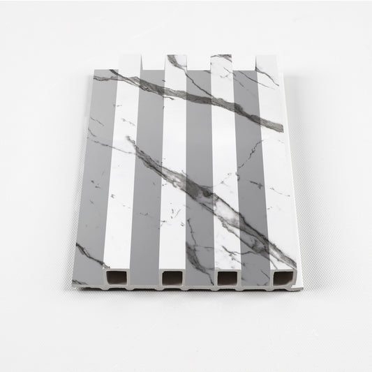 Gray Vain WPC Fluted 3D Wall Panels. NewGen Depot