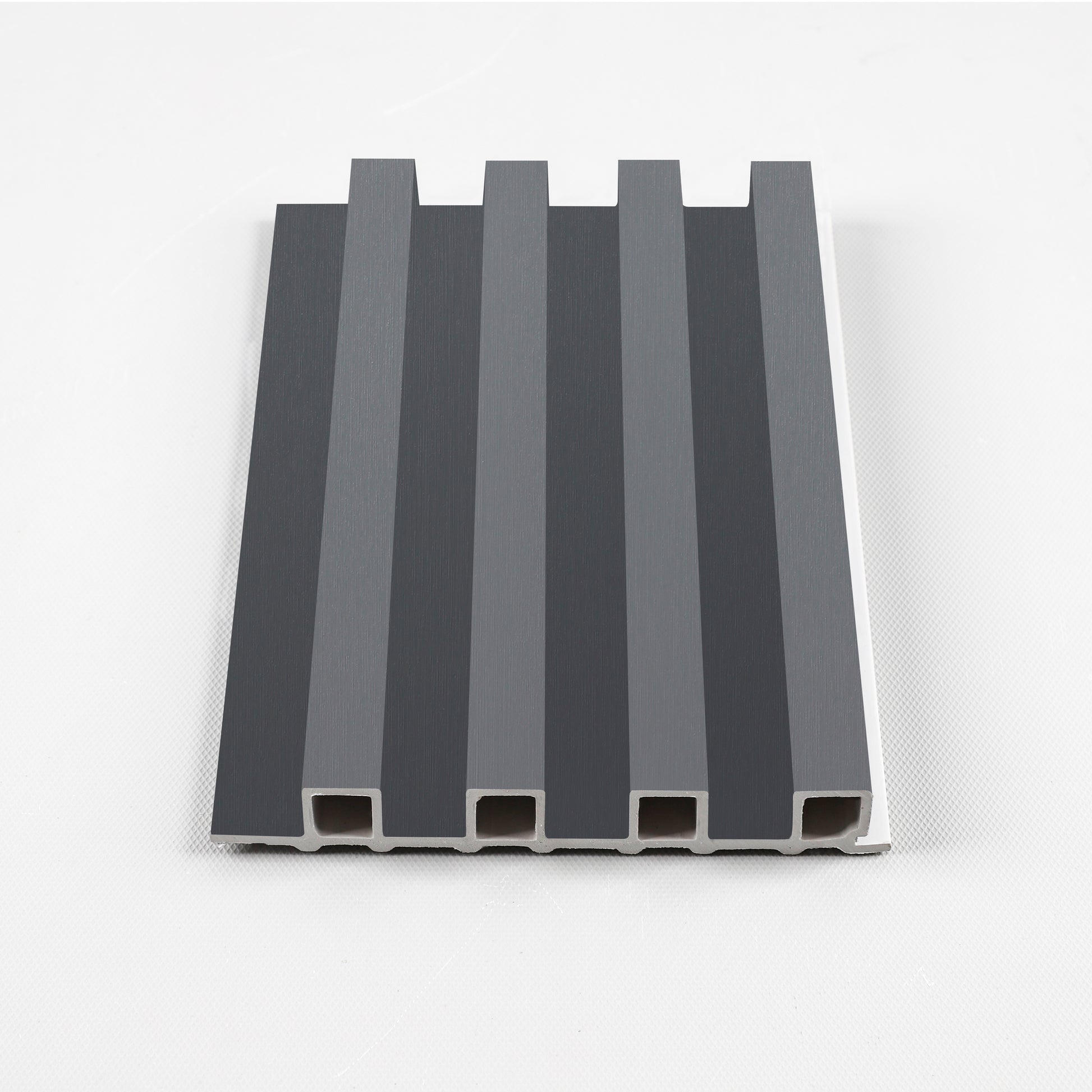 Silver Gray Metallic WPC Fluted 3D Wall Panels. NewGen Depot