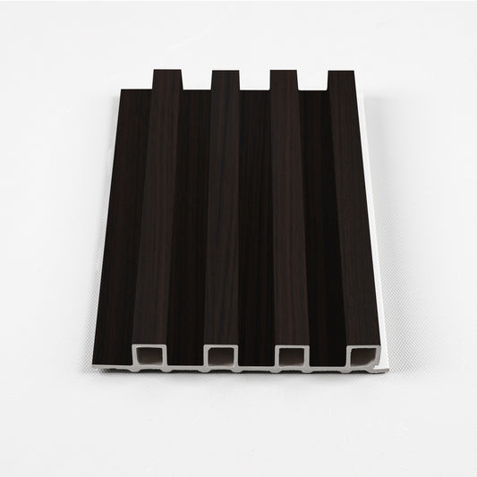Walnut Ink WPC Fluted 3D Wall Panels. NewGen Depot