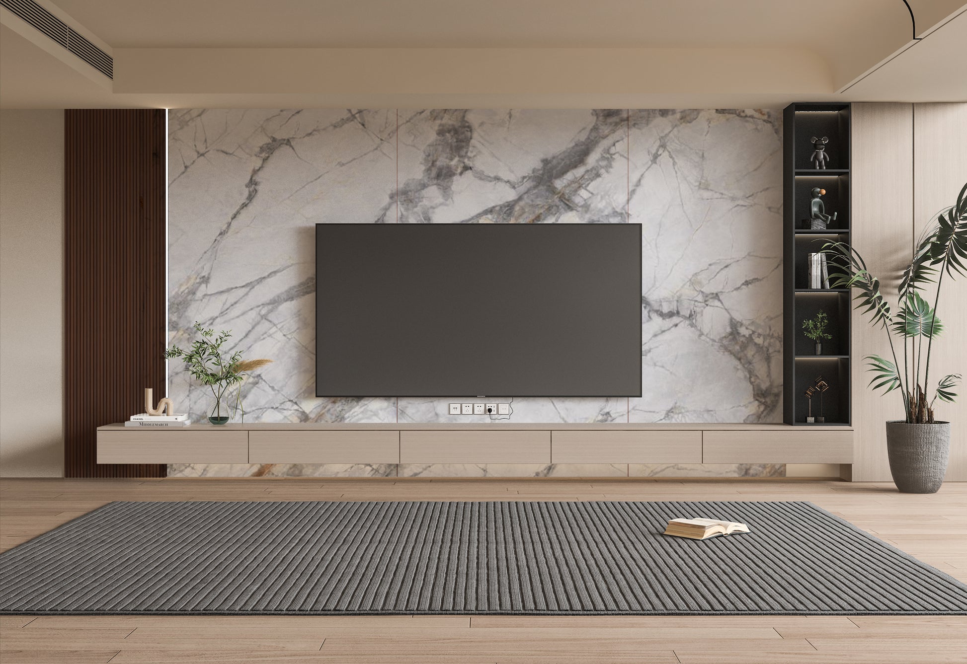 PVC 3D Marble Sheet Deep Veins. NewGen Depot. Tv Wall Design