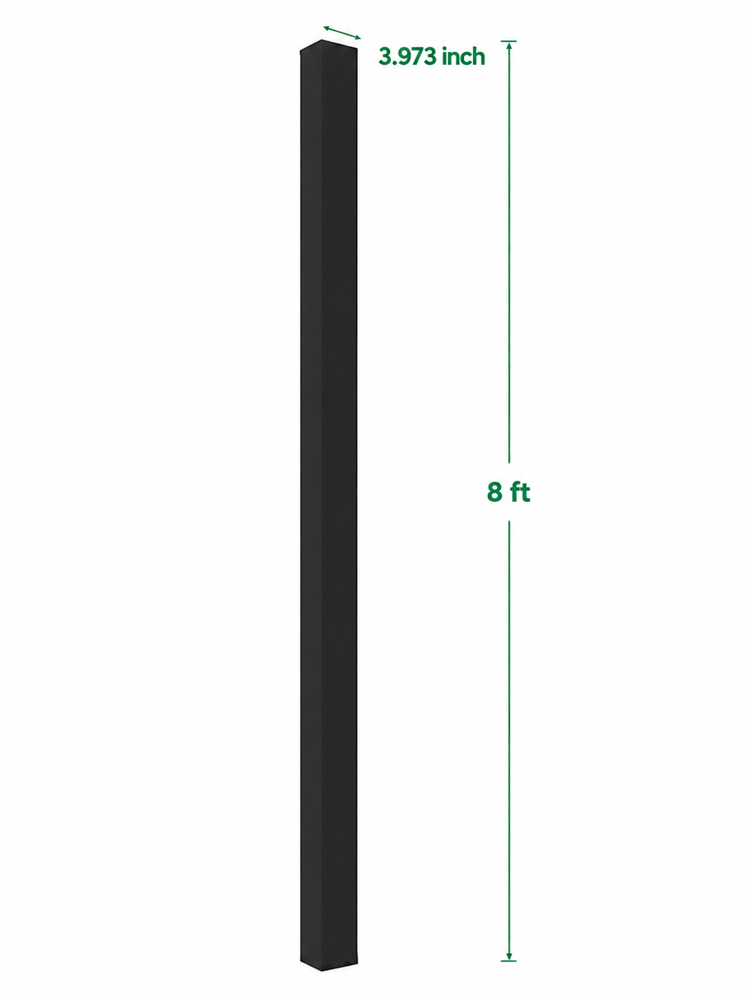 4 Inch 8 ft In-ground Gate Post for Composite & Aluminum Gates