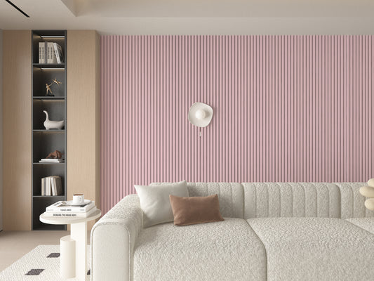 10-Pack Pink WPC Fluted 3D Wall Panels Lunch