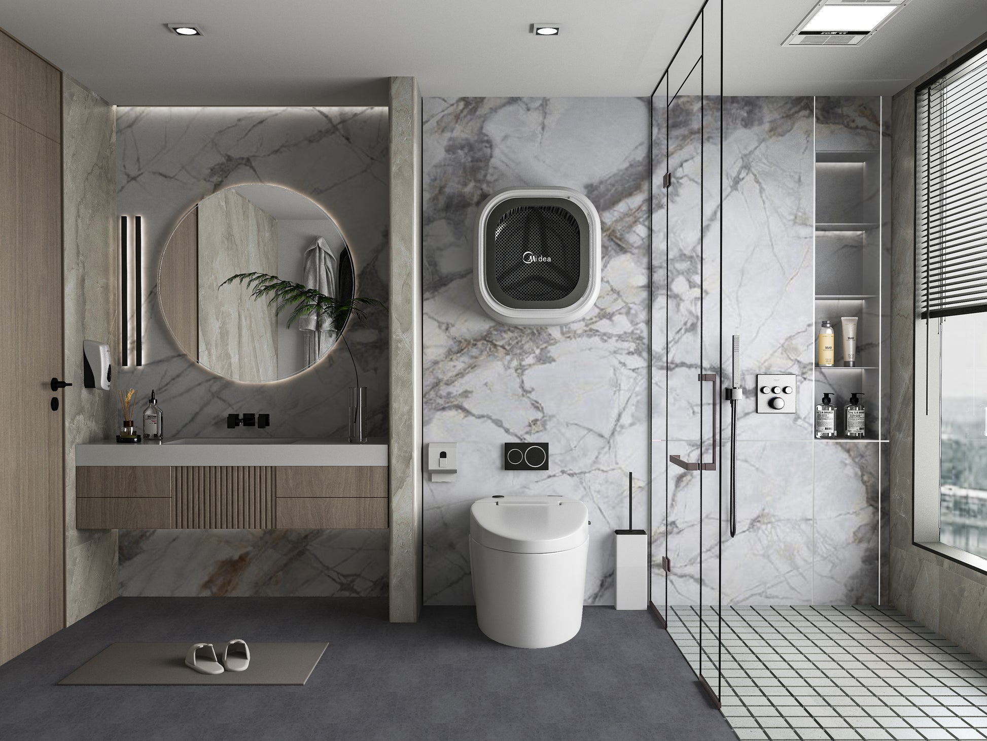PVC 3D Marble Sheet Deep Veins. NewGen Depot. Bathroom Design From PVC Marble Sheets
